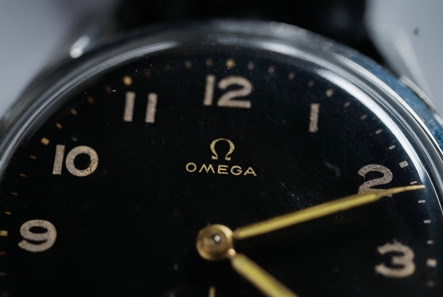 1950 Vintage Omega Sub Second Black Dial